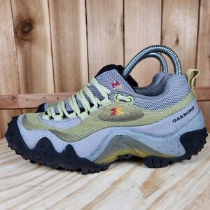 Garmont Nasty Hiking Shoes Womens Size 6 Gray Green Trail Hiking Sneakers